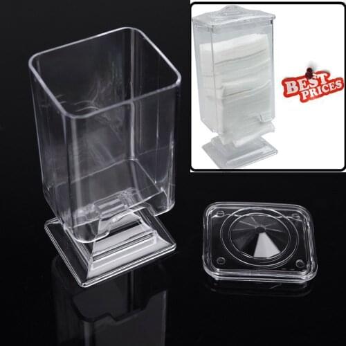 Transparent Nail Polish Remover Wipe Holder Makeup Cotton Nail Art Remover Paper Wipe Container Storage Case Box