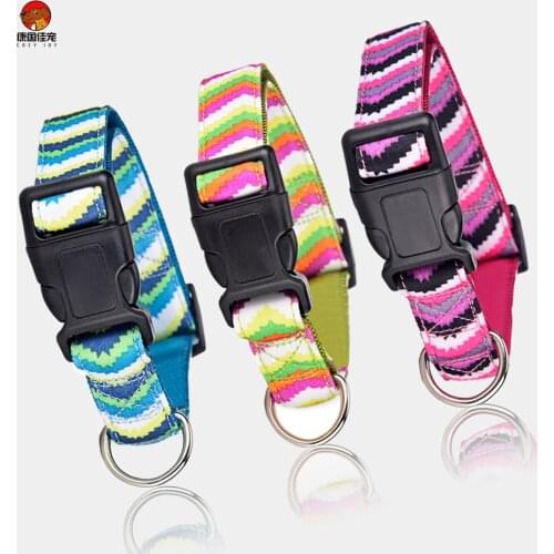 New Fashion calico Art Dog Collar Leash Adjustable Pet Dog Traction rope Small medium large dog walking accessories
