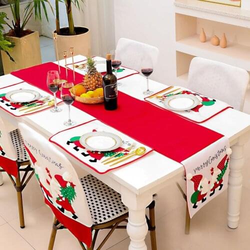 Christmas Table Runner Fashion Fabric Christmas Table Desktop Decorative Tablecloth Christmas Ornament New New Years Gift