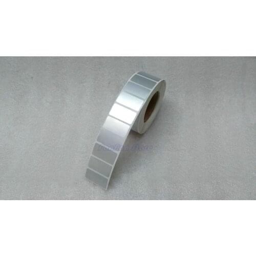 Silver PET Label Sticker 30*15mm 1300 Pieces Matte Silver PET Sticker Waterproof Tearproof Oilproof Barcode Label Sticker