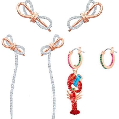 MANDY Fashion Sterling Original High Quality Dowknot Earring Women Jewelry Free Mail