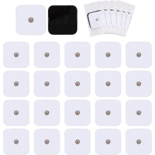 TENS Unit Replacement Pads 4X4cm Reusable Electrode Pads Self Adhesive Electro Therapy Patches Electrical Stimulation Massage