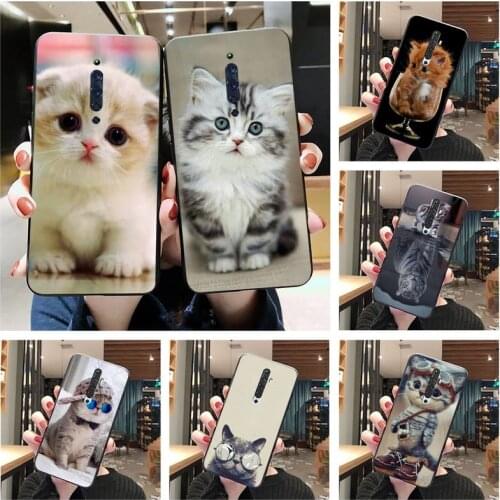 Funny Cute Cat Phone Case For Oppo A5 A9 2020 Reno2 z Renoace 3pro A73S A71 F11