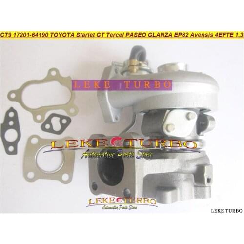 CT9 17201-64190 Turbocharger Turbo For TOYOTA PASEO TERCEL GLANZA Avensis Starlet GT EP82 EP85 EP91 1997- 4EFE 4EFTE 4E-FTE 1.3L