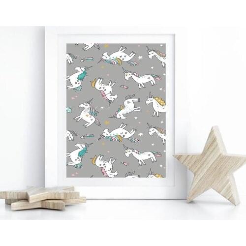 Funny unicorn Canvas Art Painting Picture Wall Pictures Baby Kids Room Decor Paintings Wall Decor