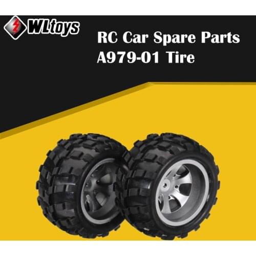Good Sale Original Wltoys A979 1/18 RC Car Part 2pcs Left Tire A979-01 and 2PCS 65x40mm Right Tire for Wltoys RC Car Part