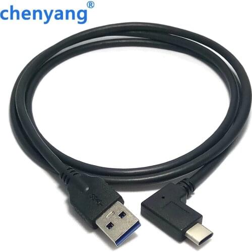 1m 3ft High speed 10Gbps USB 3.0 type A male to reversible USB 3.1 type-c USB3.1 type c 90 degree angle design male cable USB-C