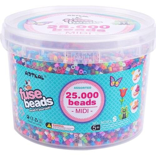 25,000 pcs Artkal Beads bucket Set Funny Jewerly Kit Set Perler Hama Beads