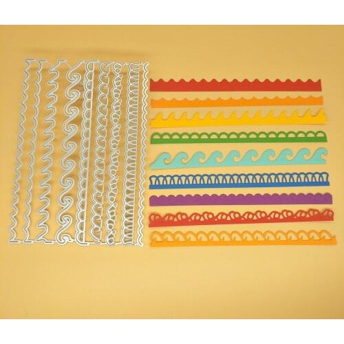 9 types of lace line decoration metal cutting templates DIY scrapbook, card making, embossing crafts, photo album decoration