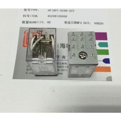 Free shipping lot (10 pieces/lot) original New HF18FF-A240-3Z2 JZX-18FF-A240-3Z2 11PINS 7A 240VAC Power Relay