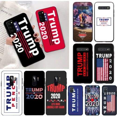 CUTEWANAN Donald Trump Election 2020 Phone Case for Samsung S20 plus Ultra S6 S7 edge S8 S9 plus S10 5G lite 2020