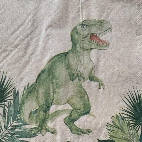 Decoupage wedding vintage napkin paper tissue animal dinosaur handkerchief birthday party Xmas beautiful serviettes decor 20