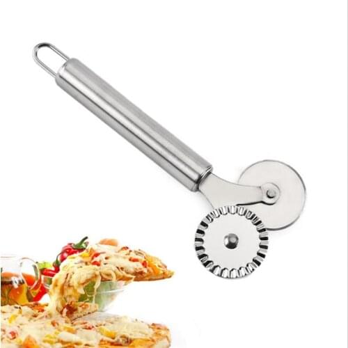 Double Roll Pizza Stainless Steel Knife Pasta Cutter Pasta Pasta Round Lace Pizza Wheel Kitchen Tools