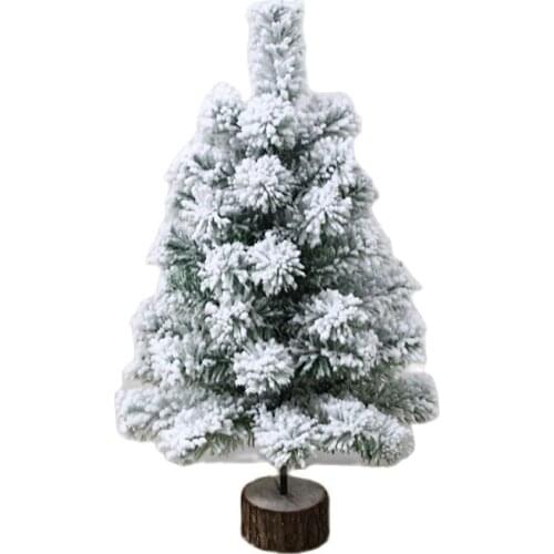 Artificial flocking Christmas tree white encryption snow simulation Christmas tree creative scene decoration artificial tree