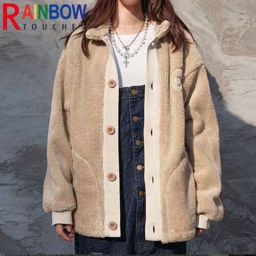 Rainbowtouches Cashmere Jacket Mens And Womens Fashion Brand Hip Hop Retro Tooling Outdoor Jacket Thickening Unisex