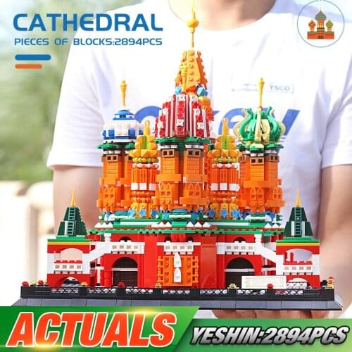 Yeshin 0961 Architecture Building Blocks Toys The Saint Basils Cathedral Model Assembly Building Blocks Kids Christmas Gifts