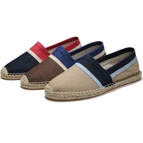 Mens Shoes Casual Patch Breathable Canvas Shoes Men Fashion 2020 Soft Slip On Espadrilles Men Loafers Zapatos Hombre