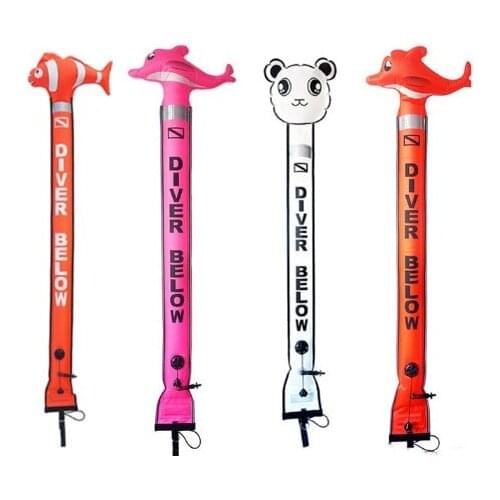 New Animals Scuba Diving Inflatable Safety Sausage Signal Surface Buoy (SMB) Tube 1.5M/1.8M