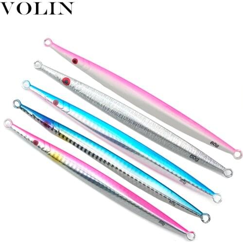 VOLIN 2020 NEW Hard Bait Slow Jigging Lead Lure 60g 80g Saltwater Metal Fishing Lure Artificial Bait Casting Tackle