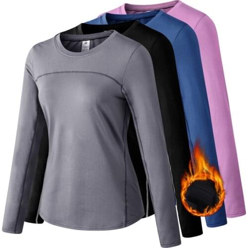 Autumn Winter Thermal Underwear Shirt Womens Fleece O Neck Baselayer Warmer Tops Thermo Clothing Pajamas Sleepwear Plus Size