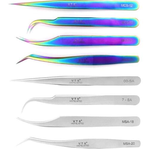 3D Eyelash Extension Tweezers New Style Premium Stainless Steel Makeup Pincet Excellent Closure Fan Volume Lashes Tweezers