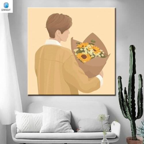 Coloring by numbers Sweet lovers digital paint by numbers diy digital painting anime posters for friends gift decor home