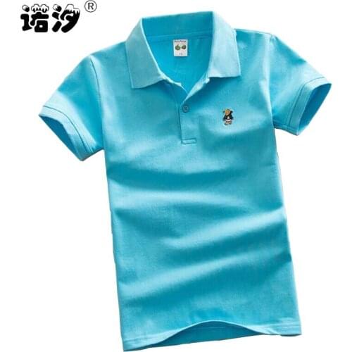 Boys shirt 3-20T kids summer cotton shirt boys short sleeve turn-down color pullover clothes teenage stripe top big Child jacket