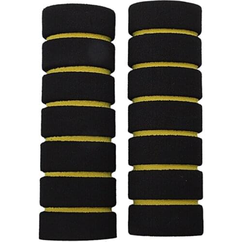 Double Lock on Locking Bmx Mtb Mountain Bike Cycle Bicycle Handle Bar Grips Color:Yellow+Black