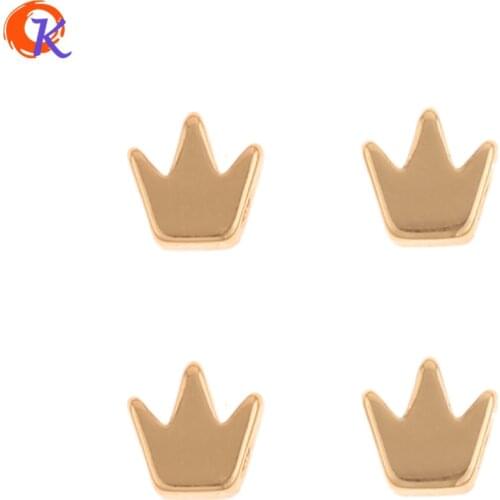 Cordial Design 100Pcs 5*5MM DIY Earring Making/Jewelry Accessories/Genuine Gold Plating/Crown Shape/Hand Made/Earring Findings