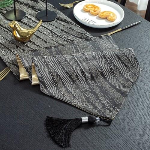 American Style Dining Table Decor Table Runner Luxury Home Wedding Party Decorative Polyester Table Runners camino de mesa