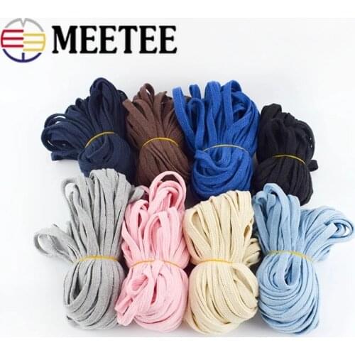 20Meters 1cm Eco-Friendly Cotton Cord High Tenacity Braided Pants Waist Flat Rope Thread DIY Craft Home Textile Home Decor KY799