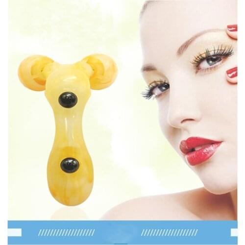 Y-type Face Massage Roller Household Mini Jade Push Face Lift and Pull Wrinkle Removing Skin Care and Beauty Spa Salon Health