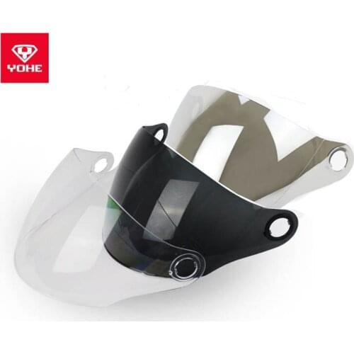 YOHE YH-863A 863A Motorcycle visor, half face helmet general original lens , clear black coffee colorful