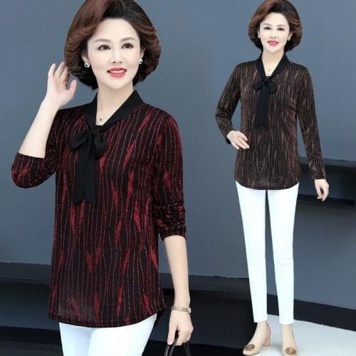 Women 2021 Autumn Winter New Fashion V-neck Long Sleeves Shirt XL-5XL Plus Size Female Tops Ladies Casual Slim Blouse Blusa X290