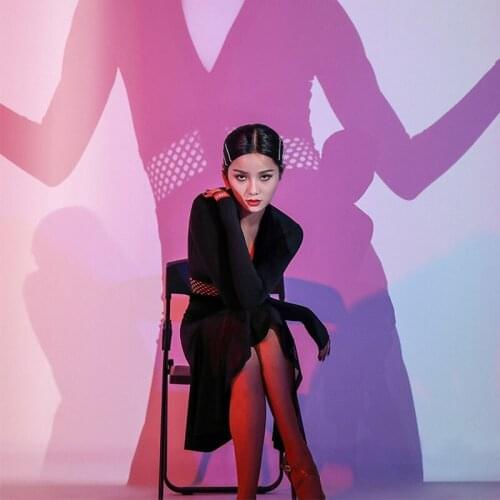 Latin Dance Dress Winter Women Long Sleeve Dance Costume Autumn New Dance Practice Sumba Clothing Slim Sexy Ballroom Dress L9688