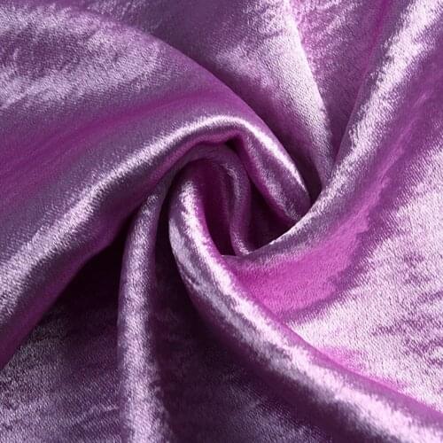 1 yard Glossy Crepe Satin Shiny Thick Polyester Fabric Wedding Baseball Coat Summer Dress Making