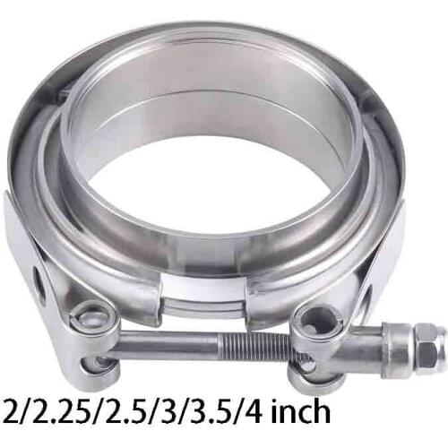 2/2.25/2.5/3/3.5/4 inch Turbo Exhaust V-Band Clamp Stainless Steel Male/Female Flange Kit