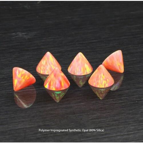 20pcs /lot op24 Cone Opal stone synthetic opal Round Cone Fire Opal for Jewelry