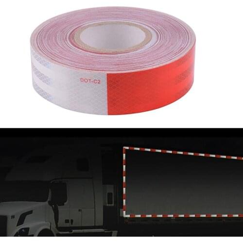 5cmx50m DOT Reflective Tape - Red and White - DOT-C2 Conspiciuity Tape - COMMERCIAL ROLL