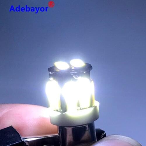 800Pcs BA9S Led 12V DC T4W T11 7014 10 SMD Reverse Light 7020 10 SMD Car Led Bulbs White Tail Lamps Auto Car Light Adebayor