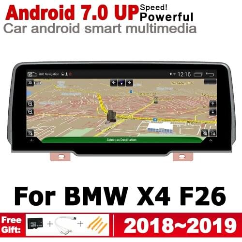 For BMW X4 F26 2018 2019 EVO IPS Android 2 DIN Car DVD GPS Navigation map multimedia player Stereo radio WiFi system bluetooth