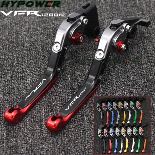 For Honda VFR 1200/F 2017 Laser Logo(VFR1200F) Red+Titanium New CNC Motorcycle Brake Clutch Levers