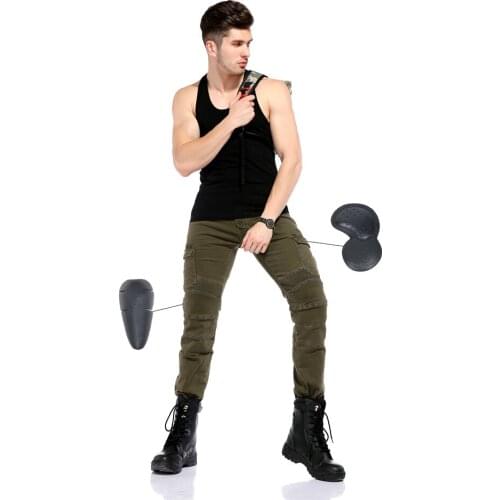 New mens motocross protection SFK model motorcycle jeans CE kness protection pants SKP703