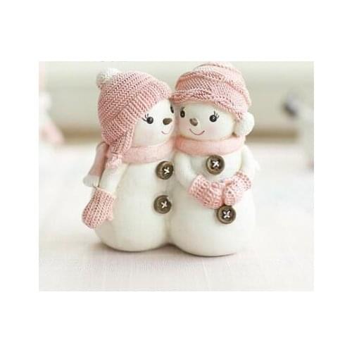 Cake decorating mold 3D baby Mold Christmas couple a pair snowman candle mould silicone soap mold doll christmas gifts