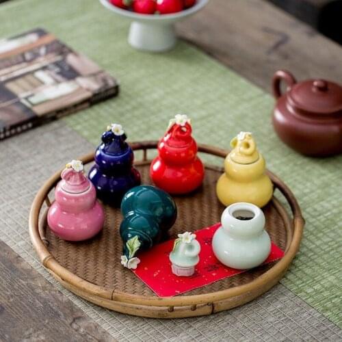 Ceramic Porcelain Tea Caddy Teaware Portable Travel Retro Moisture-proof Tea Storage Tea Container Tea Box Tea Jar Tea Organizer