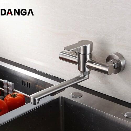 Kitchen Faucet Concealed Bathroom Faucet Stainless Steel Bath Mixer Sink Basin Water Tap Brushed Rotatable Kitchen Spigots