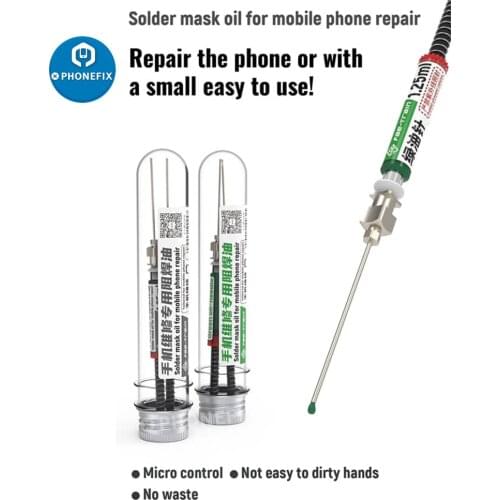 Solder Mask Oil Micro Control Black Green Oil Needle UV Solder Resist PCB Soldering Rework for Mobile Phone Motherboard Repair