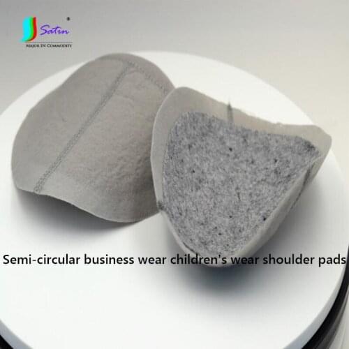 Wholesale Gray Semi-circular Cotton Shoulder Pads Business Wear Suit Childrens Sewing Clothing Accessories Shoulder Pads A0357F