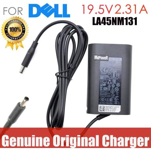 Original 19.5V 2.31A Laptop AC Adapter for Dell XPS11 XPS12 XPS13 L321X XPS P54G 9350 5580 LA45NM131 4.5*3.0 charger