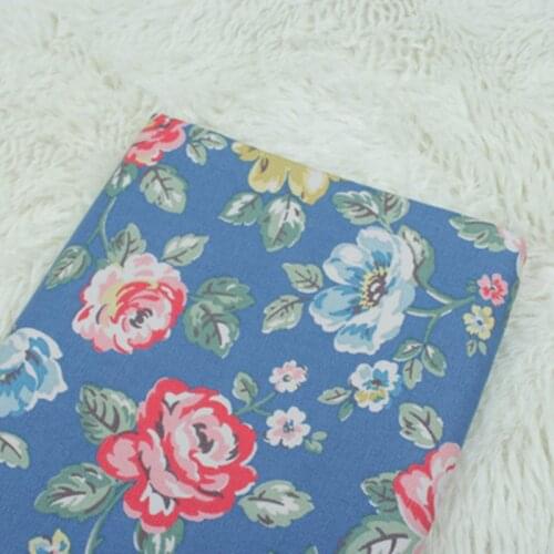 Half meter 100% cotton canvas fabric with garden rose print, handmade bag pillow table cloth CR-A40